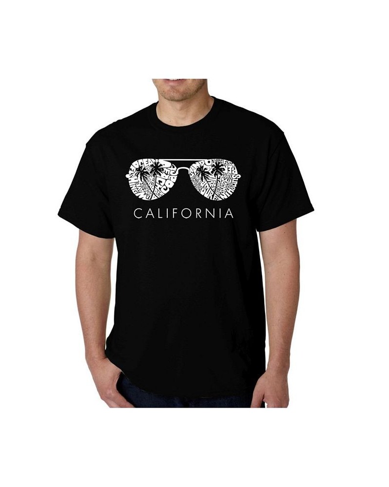 Men's Word Art - California Shades T-Shirt Black $13.49 T-Shirts