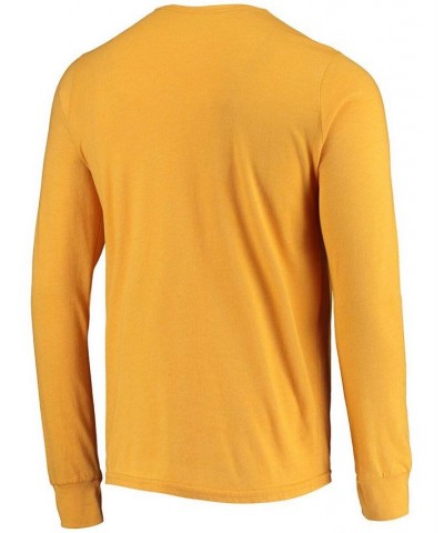Men's Gold-Tone Pittsburgh Steelers Primary Logo Tri-Blend Long Sleeve T-shirt $24.07 T-Shirts
