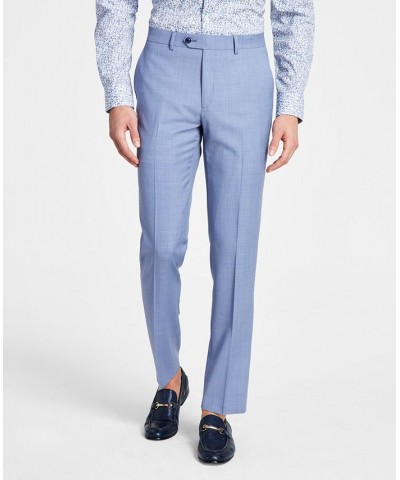 Men's Wool Slim-Fit Sharkskin Suit Separates Blue $54.25 Suits
