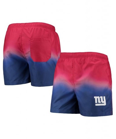 Men's Red, Royal New York Giants Dip-Dye Swim Shorts $26.40 Swimsuits