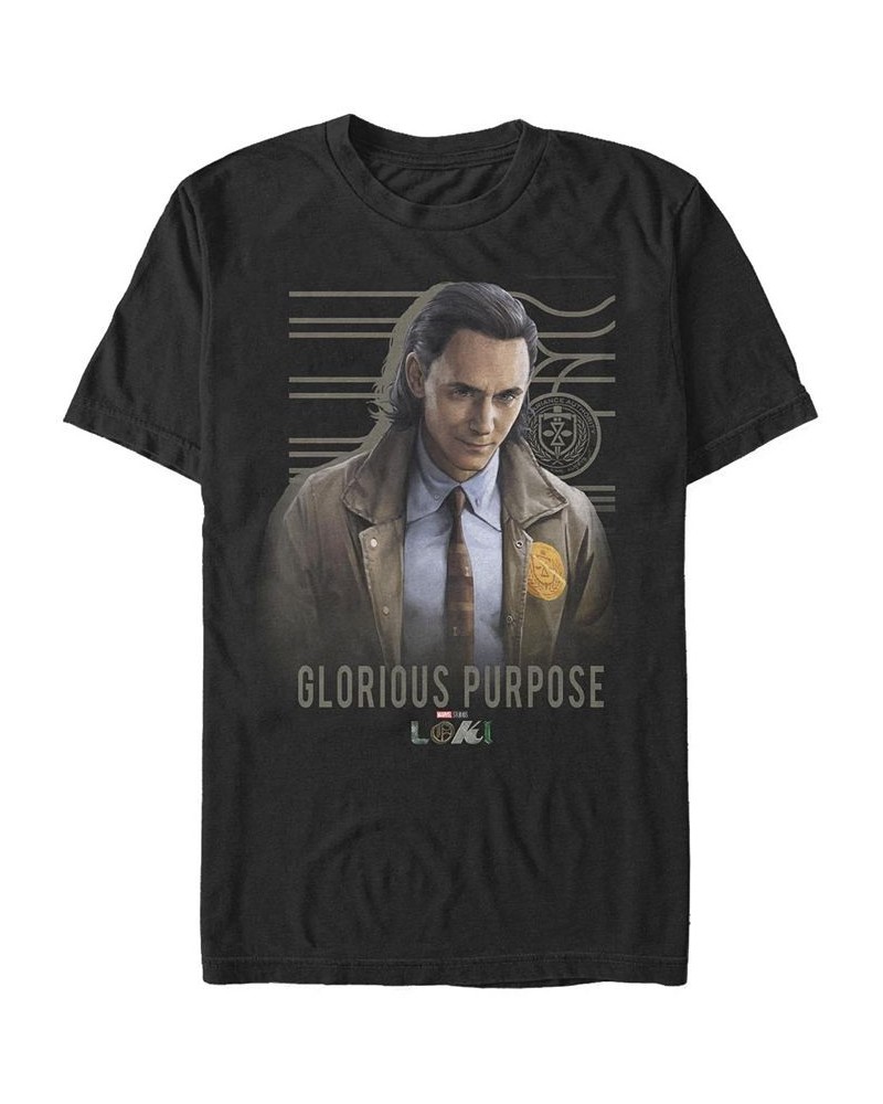 Men's Glorious Purpose Short Sleeve Crew T-shirt Black $20.64 T-Shirts