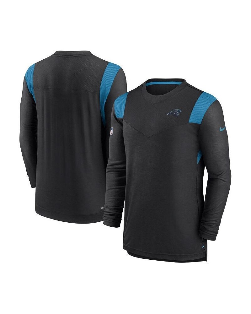 Men's Black Carolina Panthers Sideline Tonal Logo Performance Player Long Sleeve T-shirt $34.50 T-Shirts