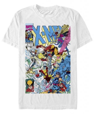 Men's Blast Comic Cover Short Sleeve Crew T-shirt White $18.19 T-Shirts