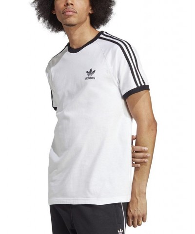 Slim Fit Adicolor Classics Short Sleeve Crewneck Three Stripe T-Shirt White $23.85 T-Shirts