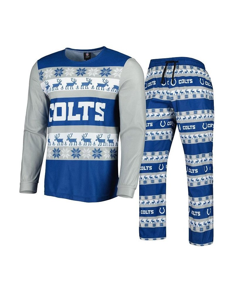 Men's Royal Indianapolis Colts Team Ugly Pajama Set $38.40 Pajama