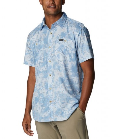 Men's Utilizer Printed Short Sleeve Shirt Blue $29.40 Shirts