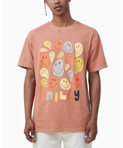 Men's Smiley Loose Fit Graphic T-shirt PD02 $28.99 T-Shirts