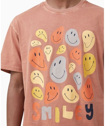 Men's Smiley Loose Fit Graphic T-shirt PD02 $28.99 T-Shirts