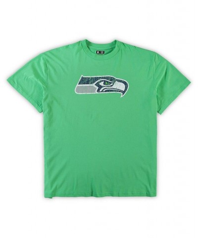 Men's Neon Green, Heathered Charcoal Seattle Seahawks Big and Tall T-shirt and Shorts Set $37.60 T-Shirts