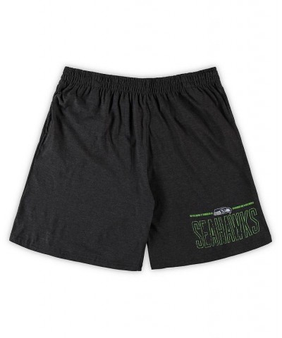 Men's Neon Green, Heathered Charcoal Seattle Seahawks Big and Tall T-shirt and Shorts Set $37.60 T-Shirts