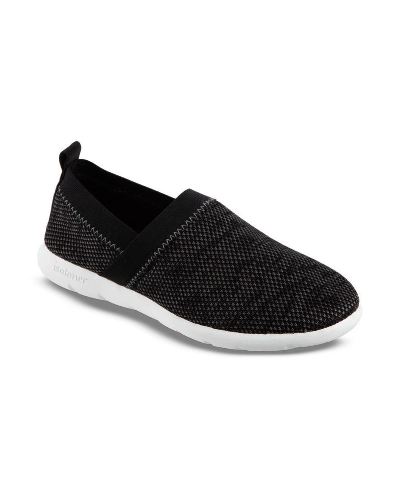 Zenz from Isotoner Women's Indoor/Outdoor Elastic Sport Knit Elastic Slip-Ons Blue $14.84 Shoes