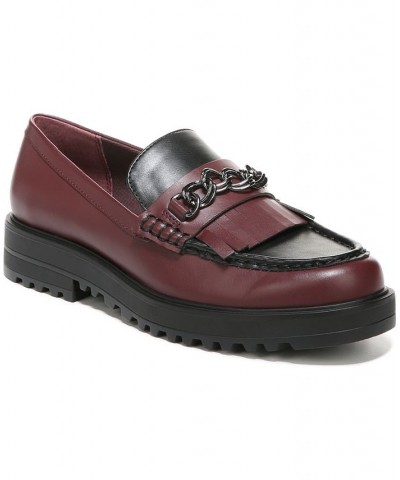 Limit-moc Lug Sole Loafers Red $53.20 Shoes