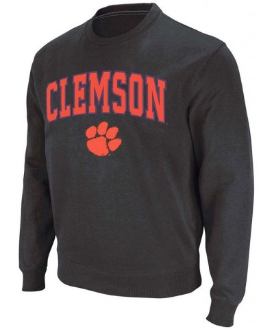 Men's Charcoal Clemson Tigers Arch Logo Crew Neck Sweatshirt $32.99 Sweatshirt