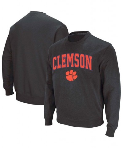 Men's Charcoal Clemson Tigers Arch Logo Crew Neck Sweatshirt $32.99 Sweatshirt