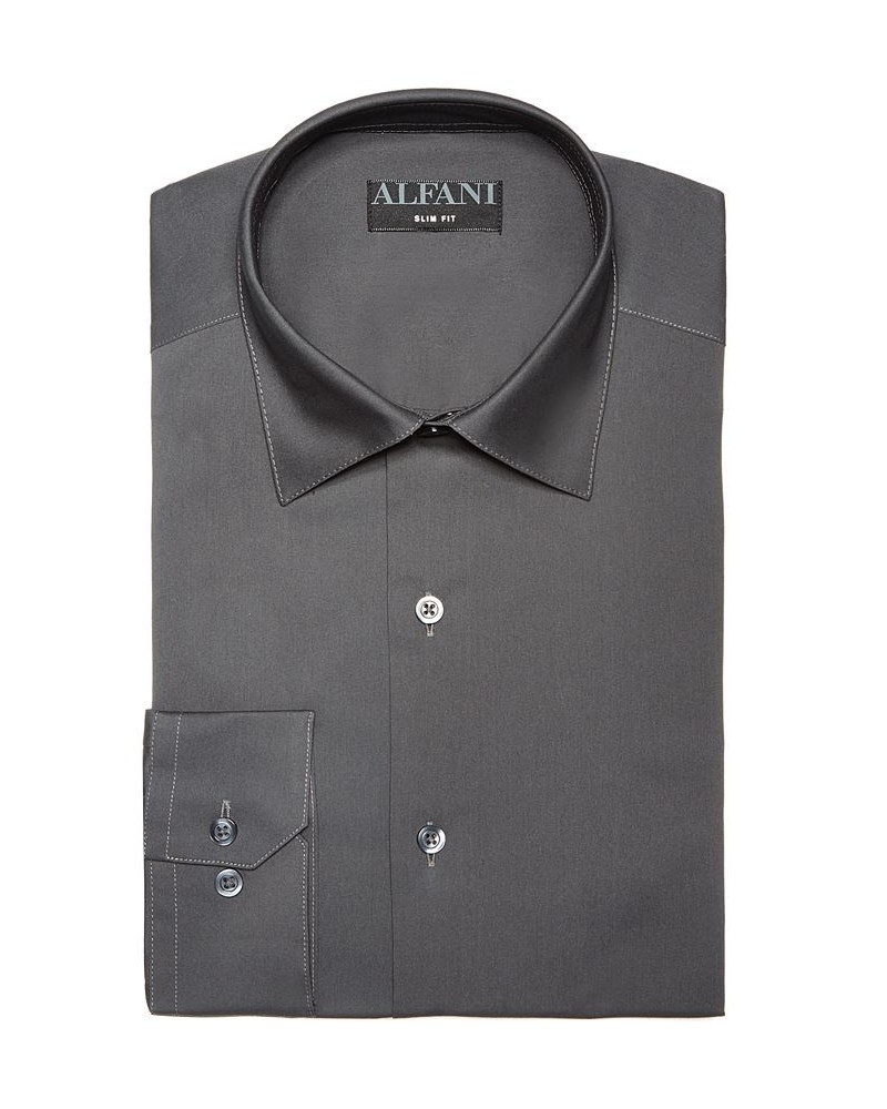 Alfani Men's Regular Fit 2-Way Stretch Performance Solid Dress Shirt Gray $20.24 Dress Shirts