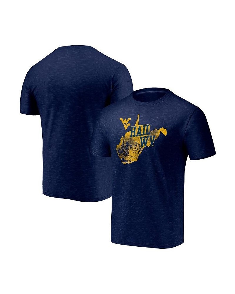 Men's Navy West Virginia Mountaineers Hail Hometown Collection Space Dye T-shirt $13.16 T-Shirts