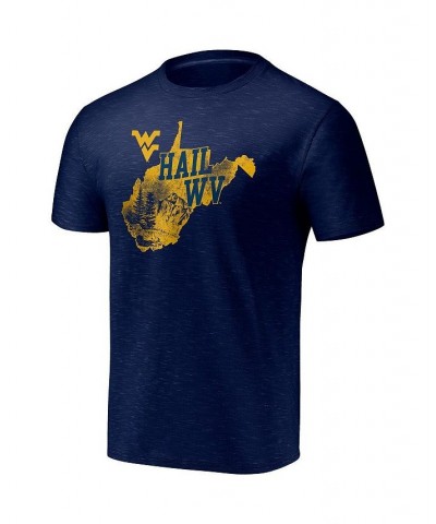Men's Navy West Virginia Mountaineers Hail Hometown Collection Space Dye T-shirt $13.16 T-Shirts
