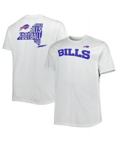 Men's Branded White Buffalo Bills Big and Tall Hometown Collection Hot Shot T-shirt $23.39 T-Shirts