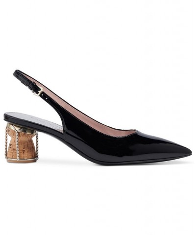 Women's Soiree Pointed-Toe Slingback Pumps Black $135.52 Shoes