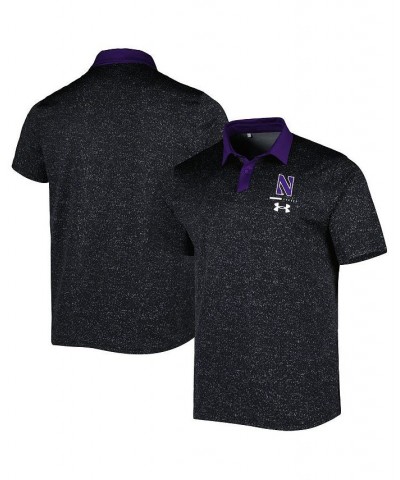 Men's Black Northwestern Wildcats Static Performance Polo Shirt $41.00 Polo Shirts