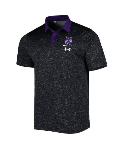 Men's Black Northwestern Wildcats Static Performance Polo Shirt $41.00 Polo Shirts