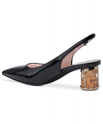 Women's Soiree Pointed-Toe Slingback Pumps Black $135.52 Shoes