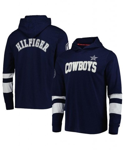Men's Navy, White Dallas Cowboys Alex Long Sleeve Hoodie T-shirt $43.99 T-Shirts