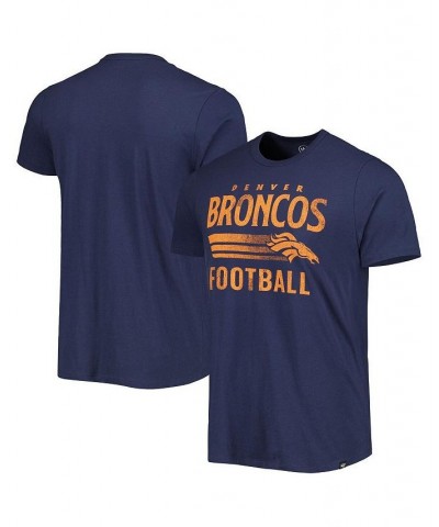 Men's Navy Denver Broncos Wordmark Rider Franklin T-shirt $23.39 T-Shirts