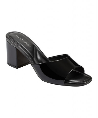 Women's Fynn Block Heel Slip-on Dress Sandals Black $49.50 Shoes