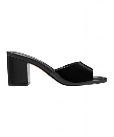 Women's Fynn Block Heel Slip-on Dress Sandals Black $49.50 Shoes