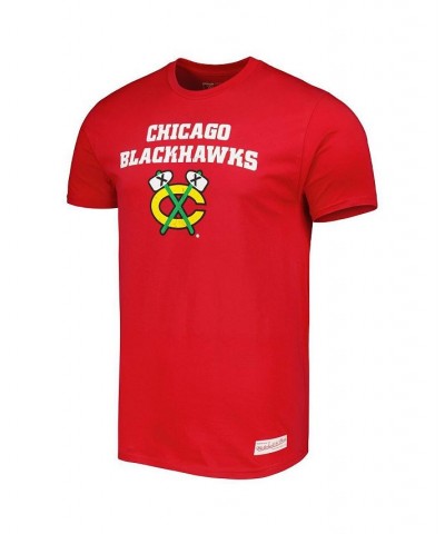 Men's Red Chicago Blackhawks Vintage-Like Logo T-shirt $24.00 T-Shirts