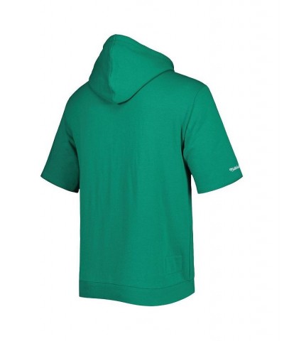 Men's Midnight Green Philadelphia Eagles Washed Short Sleeve Pullover Hoodie $49.39 Sweatshirt
