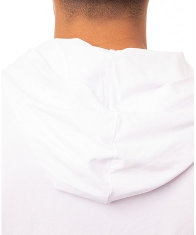 Men's Soft Stretch Long Sleeve Hoodie White $22.05 Sweatshirt