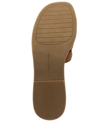 Women's Aiden Flat Sandals Brown $45.78 Shoes