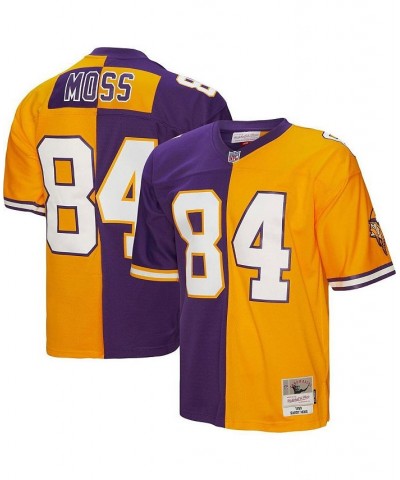 Men's Randy Moss Purple and Gold Minnesota Vikings 1998 Split Legacy Replica Jersey $79.55 Jersey