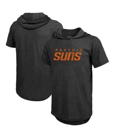 Men's Threads Heathered Black Phoenix Suns Wordmark Tri-Blend Hoodie T-shirt $34.79 T-Shirts