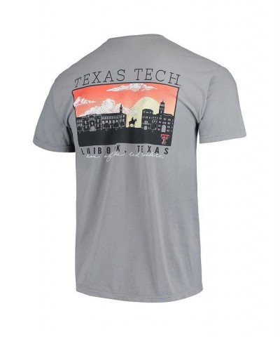 Men's Gray Texas Tech Red Raiders Team Comfort Colors Campus Scenery T-shirt $23.51 T-Shirts