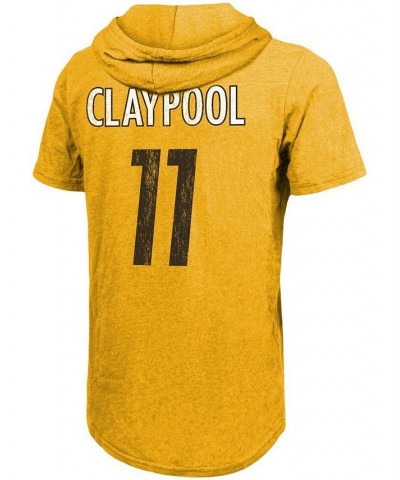 Men's Chase Claypool Gold-Tone Pittsburgh Steelers Player Name Number Tri-Blend Hoodie T-shirt $24.99 T-Shirts