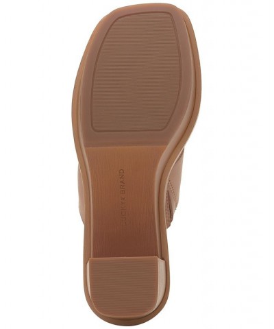 Women's Mandelina Thong Platform Sandals Tan/Beige $53.41 Shoes