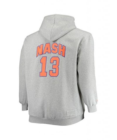 Men's Steve Nash Heathered Gray Phoenix Suns Big and Tall Name and Number Pullover Hoodie $53.20 Sweatshirt