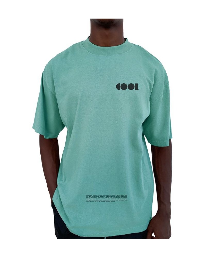 Men's End Racism 2 Logo Graphic T-Shirt Green $36.50 T-Shirts