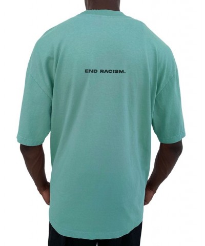 Men's End Racism 2 Logo Graphic T-Shirt Green $36.50 T-Shirts