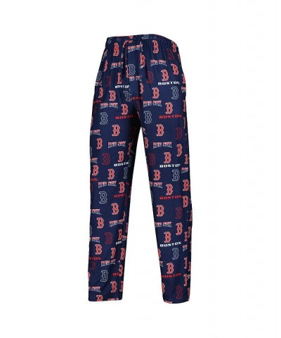 Men's Navy, Gray Boston Red Sox Breakthrough Long Sleeve Top and Pants Sleep Set $37.60 Pajama