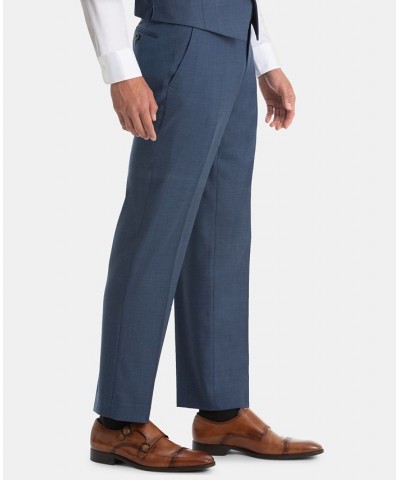Men's UltraFlex Classic-Fit Blue Wool Pants $41.71 Suits