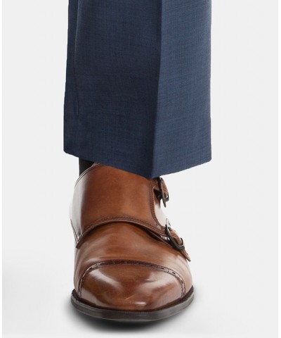 Men's UltraFlex Classic-Fit Blue Wool Pants $41.71 Suits