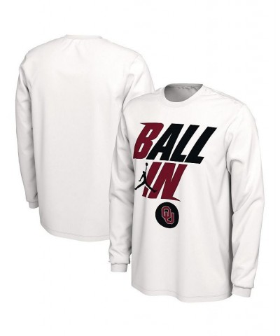 Men's Brand White Oklahoma Sooners Ball In Bench Long Sleeve T-shirt $17.20 T-Shirts