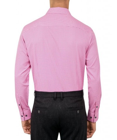 Men's Slim-Fit Check Pattern Performance Dress Shirt PD05 $20.14 Dress Shirts