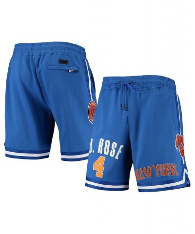 Men's Derrick Rose Blue New York Knicks Player Replica Shorts $50.59 Shorts