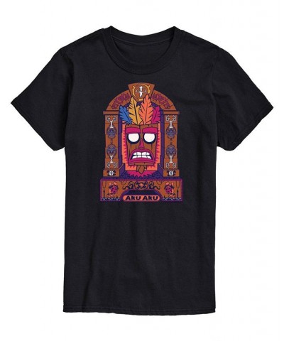 Men's Crash Bandicoot Aku Aku T-shirt Black $18.89 T-Shirts