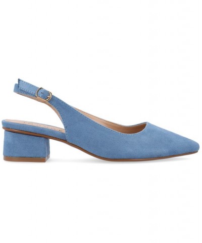 Women's Sylvia Slingback Heel Blue $52.24 Shoes